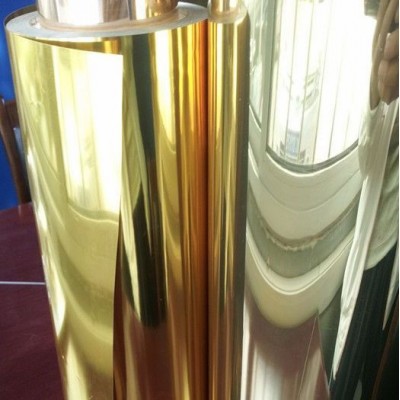 Metallized gold and silver PVC sheet